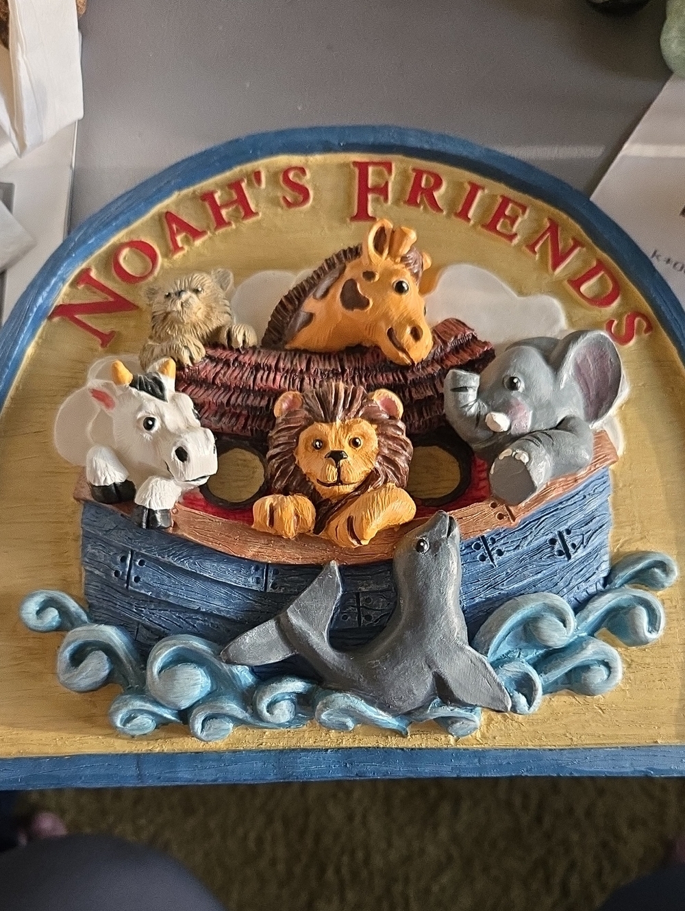 Noah's Friends Decorative Small Pets Wall Plaque - Multicolor